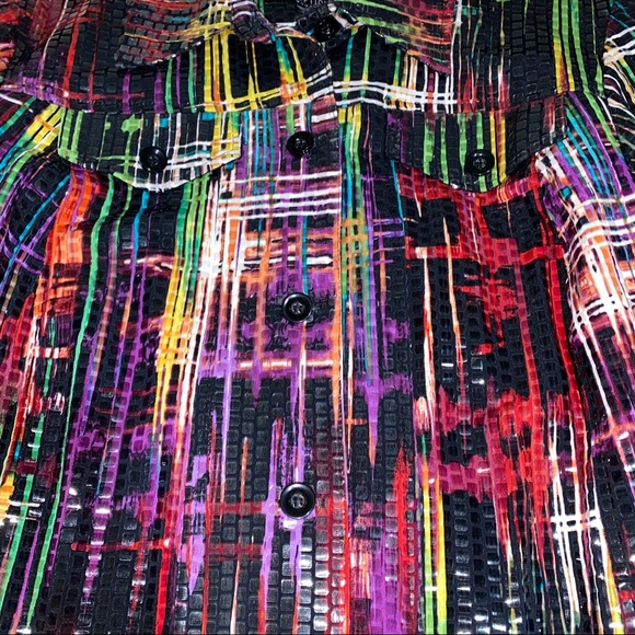 Women’s Perceptions multicolored sequined jacket - Picture 9 of 10